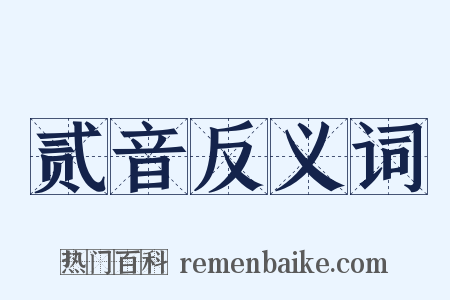 贰音反义词是什么意思的图片